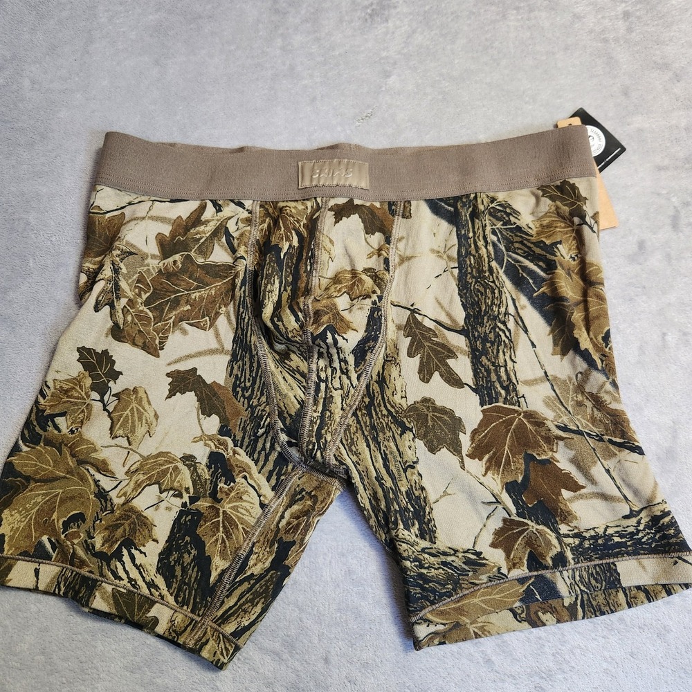 New SKIMS x Post Malone Real Tree Camo Print 5 Inch Boxer Brief L Large RARE Men